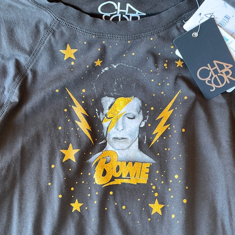 Chaser David Bowie bat wing shirt, NWT, size 10, so cute and so soft!